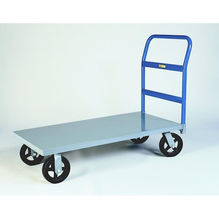 Little Giant Heavy-Duty Platform Truck, 8" Poly, Brakes, 3600 lbs Cap, 30" x 48" NBB30488PYBK